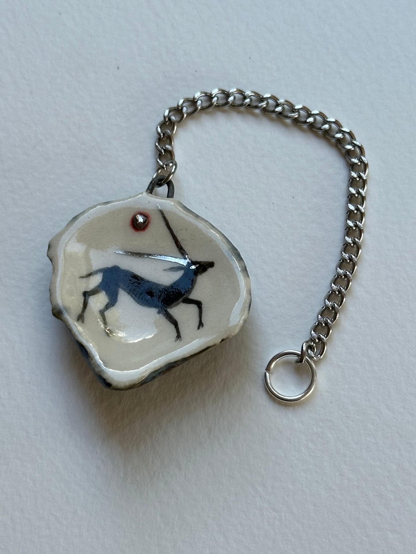 Silver Antlers - Shell Charm