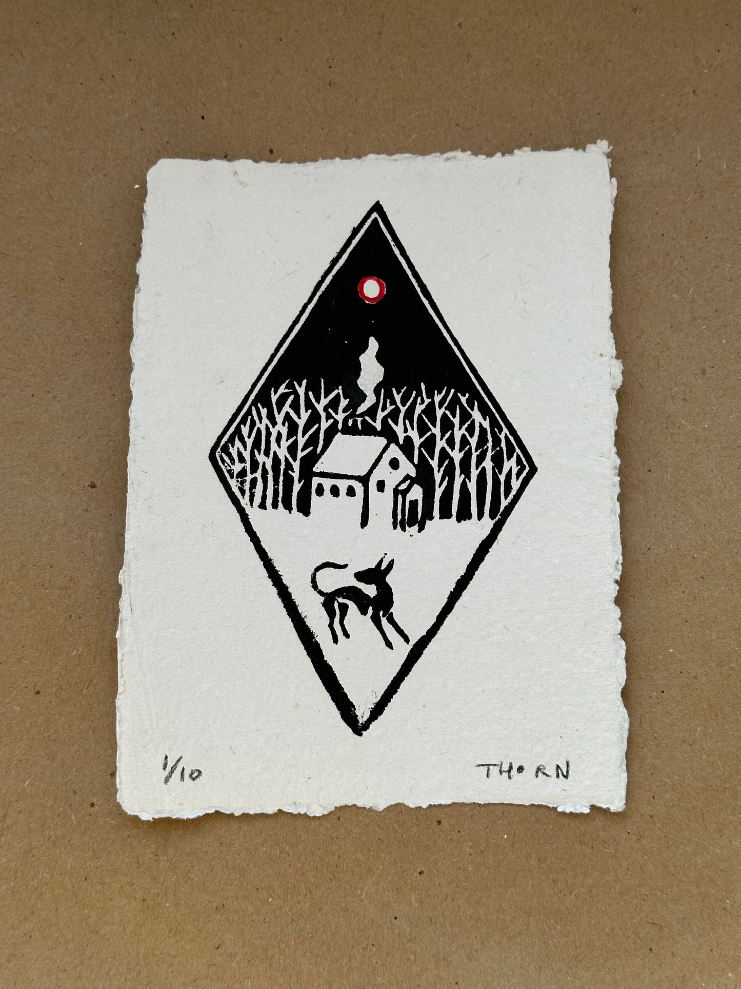 The Red Moon and the Wolf ~ Print