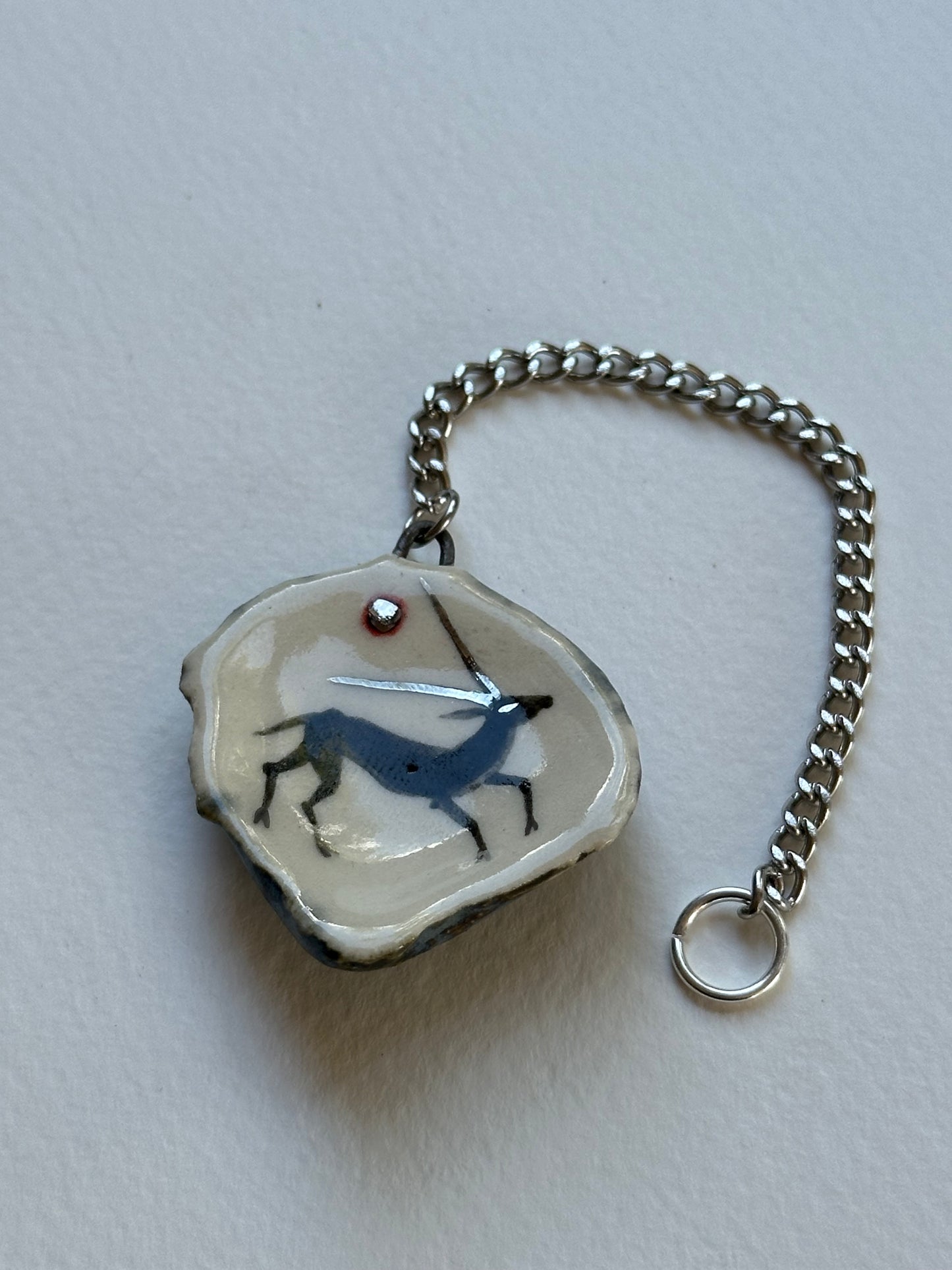 Silver Antlers - Shell Charm
