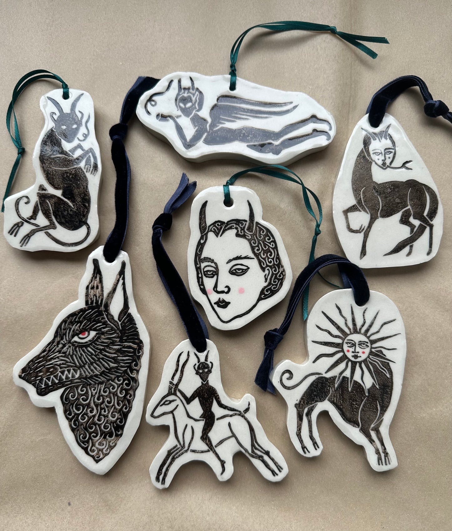 Set of Any 3 - Ceramic Ornaments