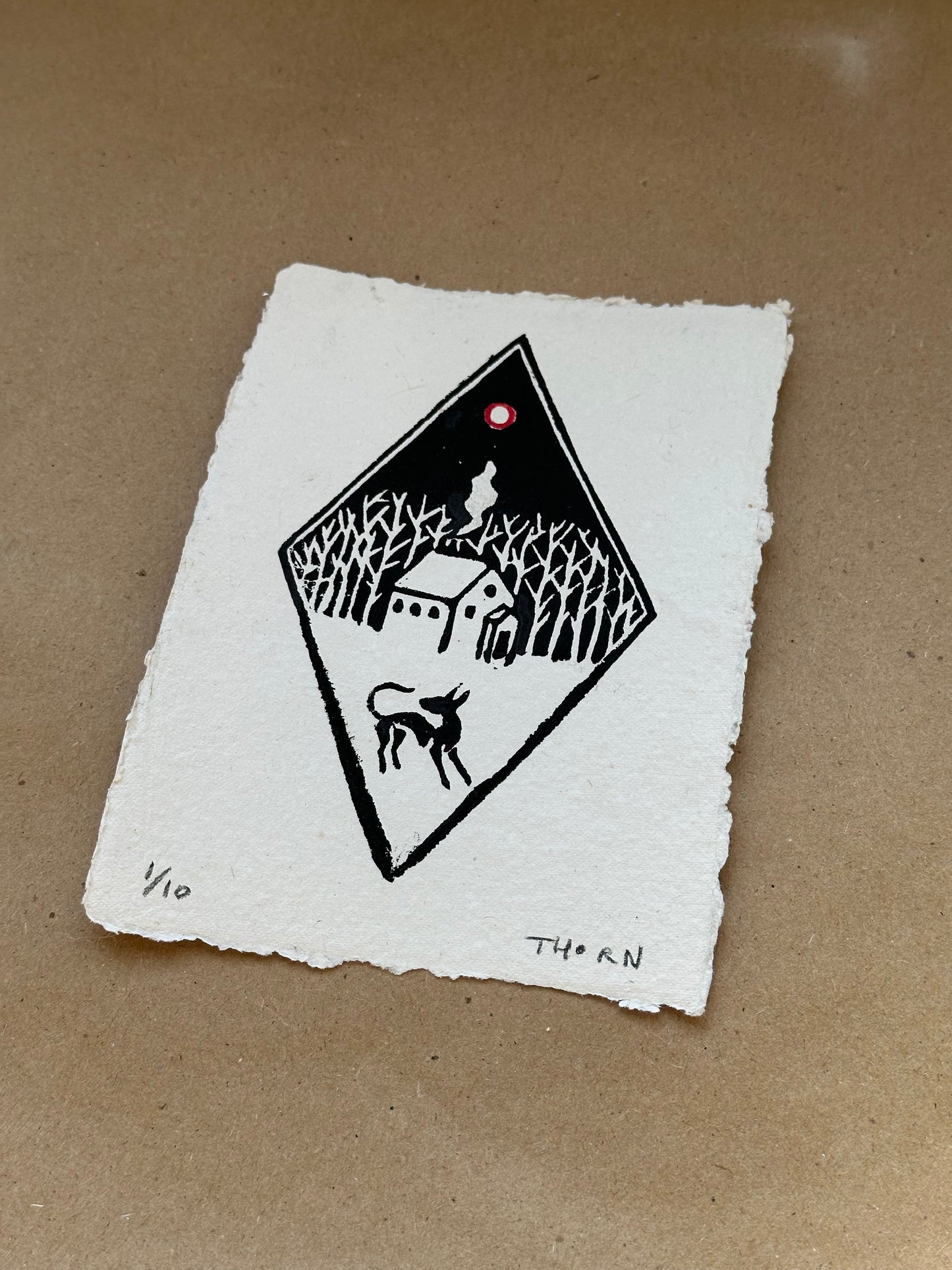 The Red Moon and the Wolf ~ Print