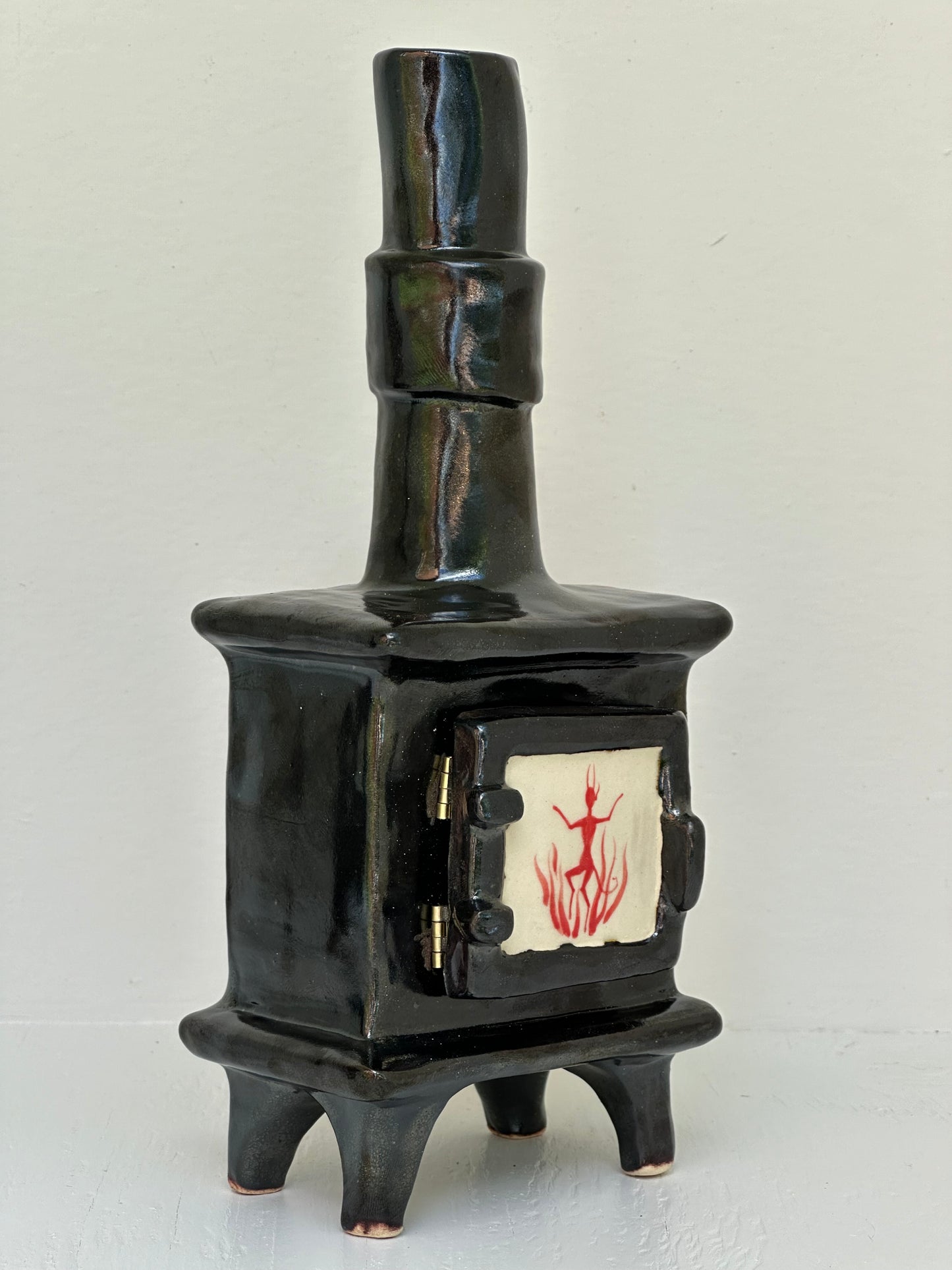 Ceramic Wood Stove - Incense Burner
