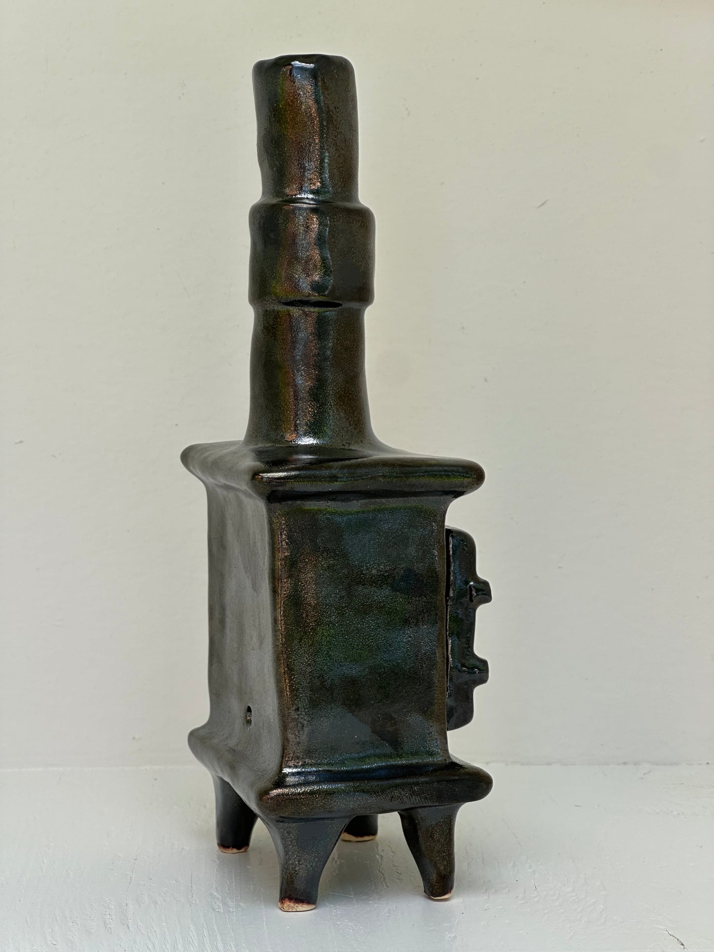 Ceramic Wood Stove - Incense Burner
