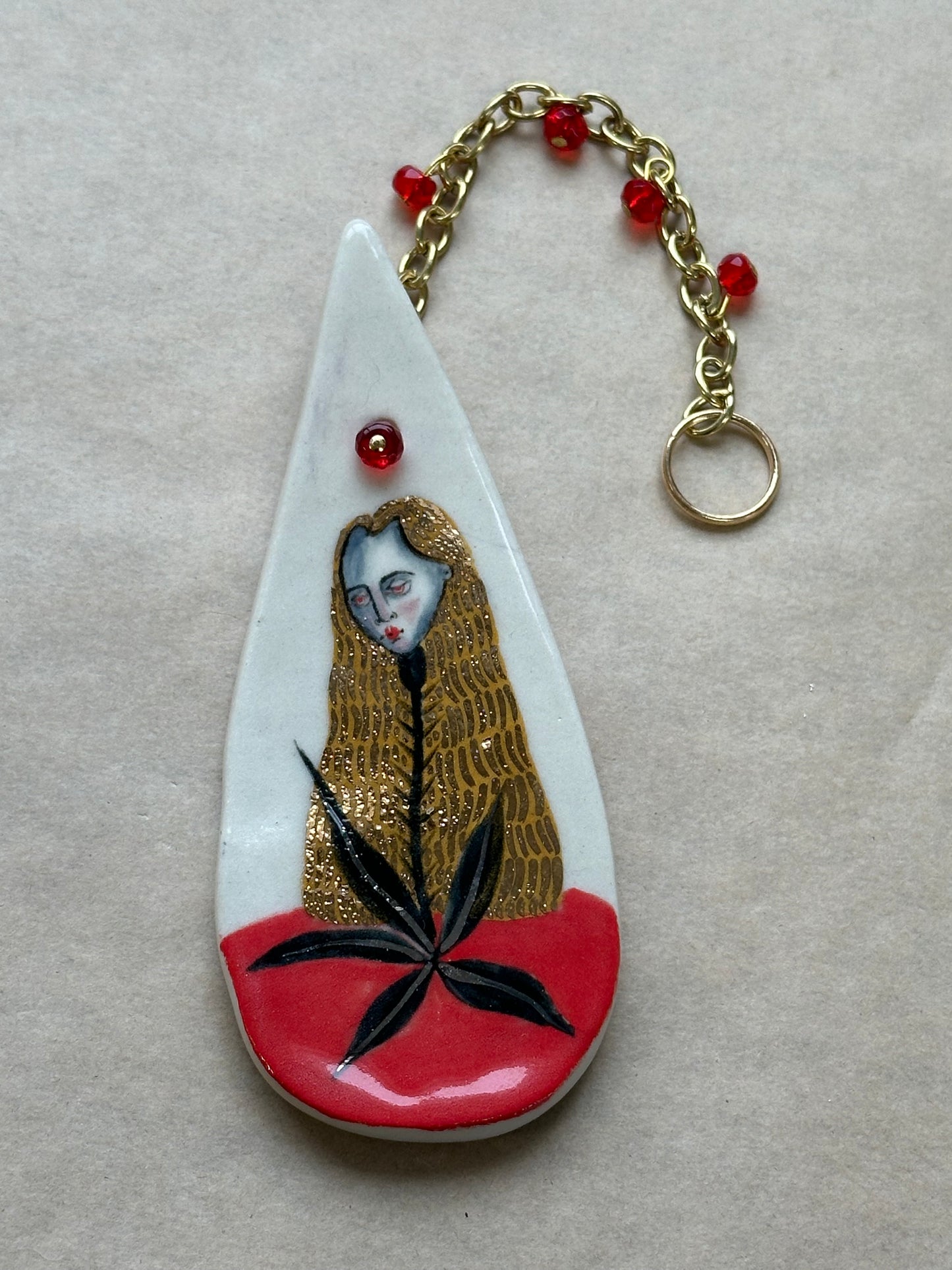 Mother Flower - Ceramic Wall Charm