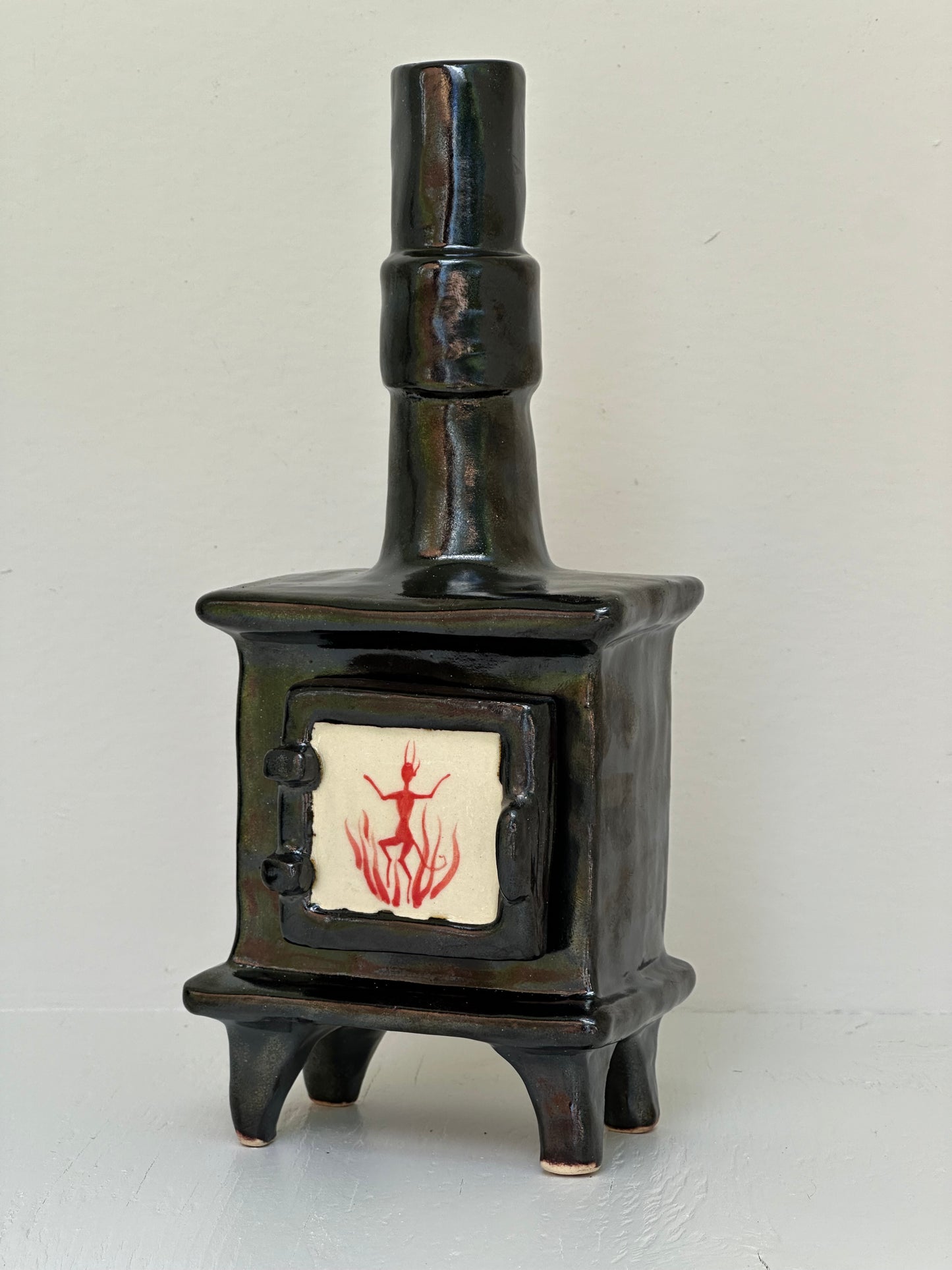 Ceramic Wood Stove - Incense Burner