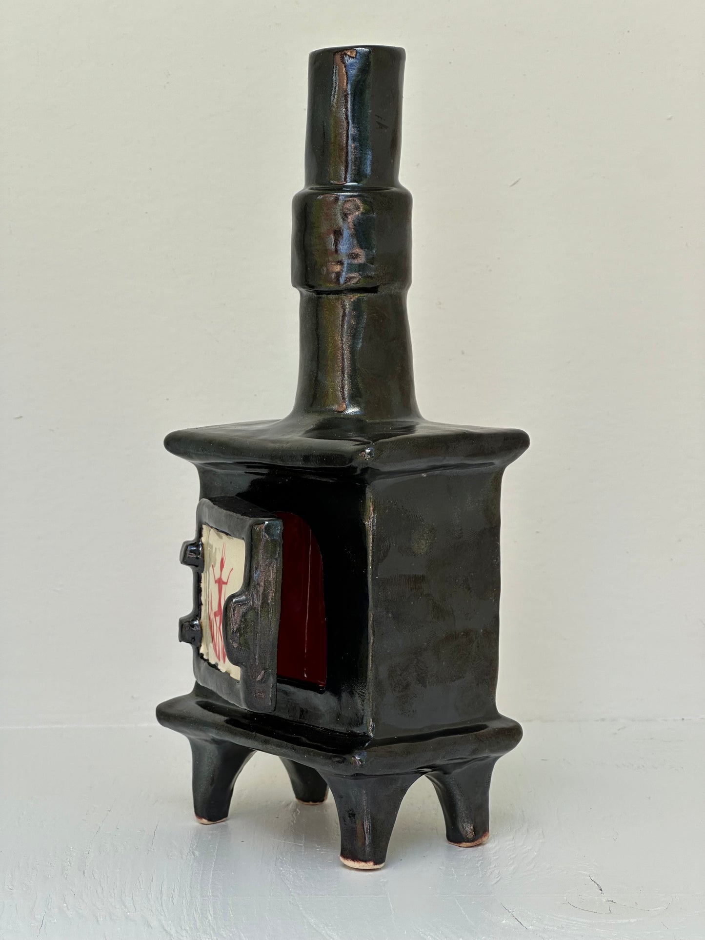 Ceramic Wood Stove - Incense Burner