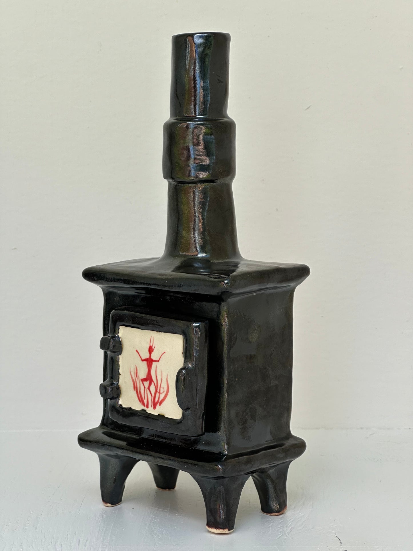 Ceramic Wood Stove - Incense Burner