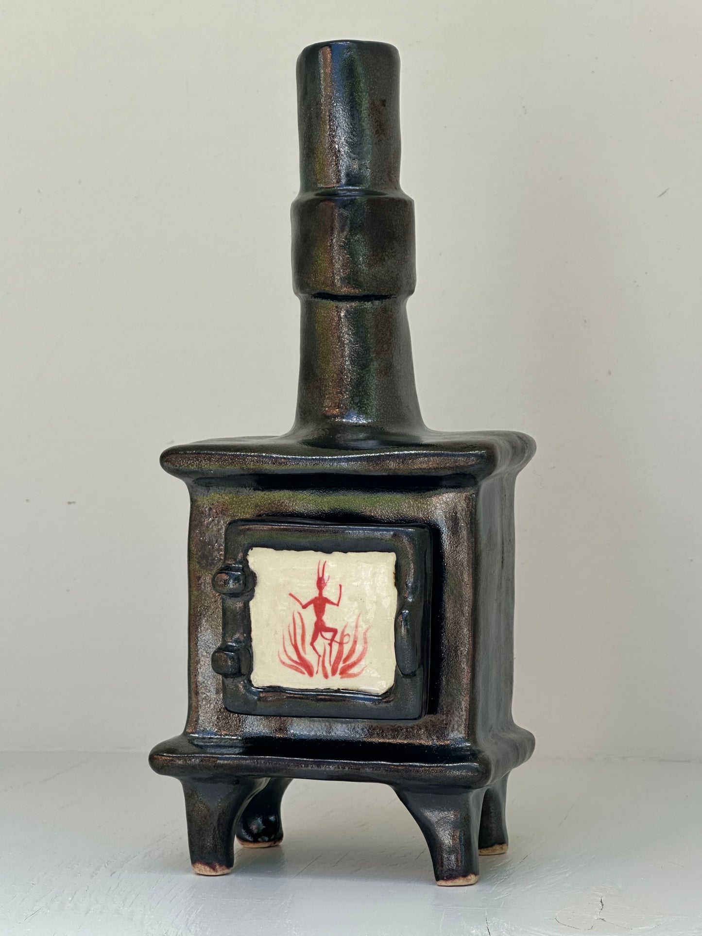 Ceramic Wood Stove - Incense Burner