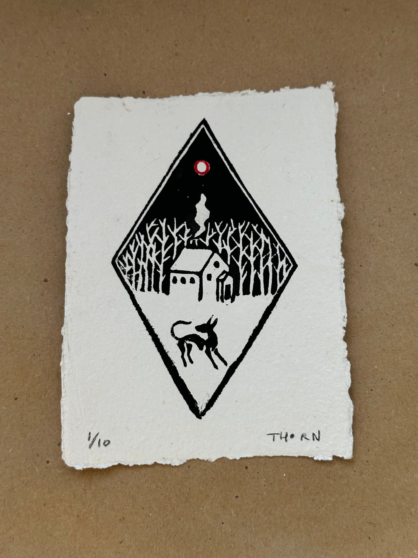 The Red Moon and the Wolf ~ Print