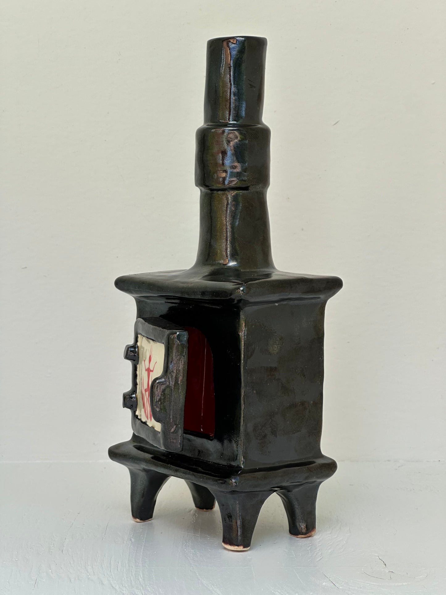 Ceramic Wood Stove - Incense Burner