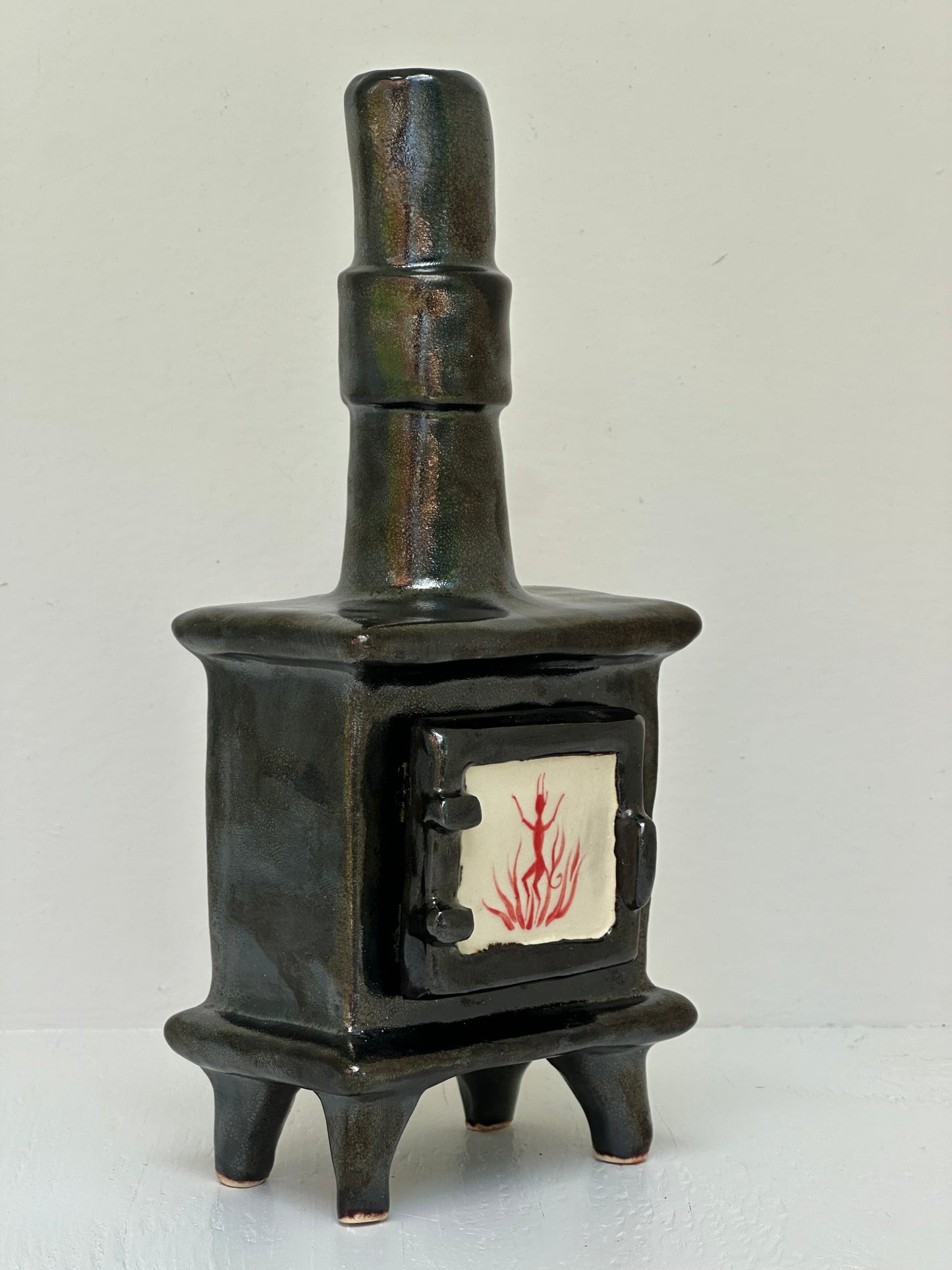 Ceramic Wood Stove - Incense Burner