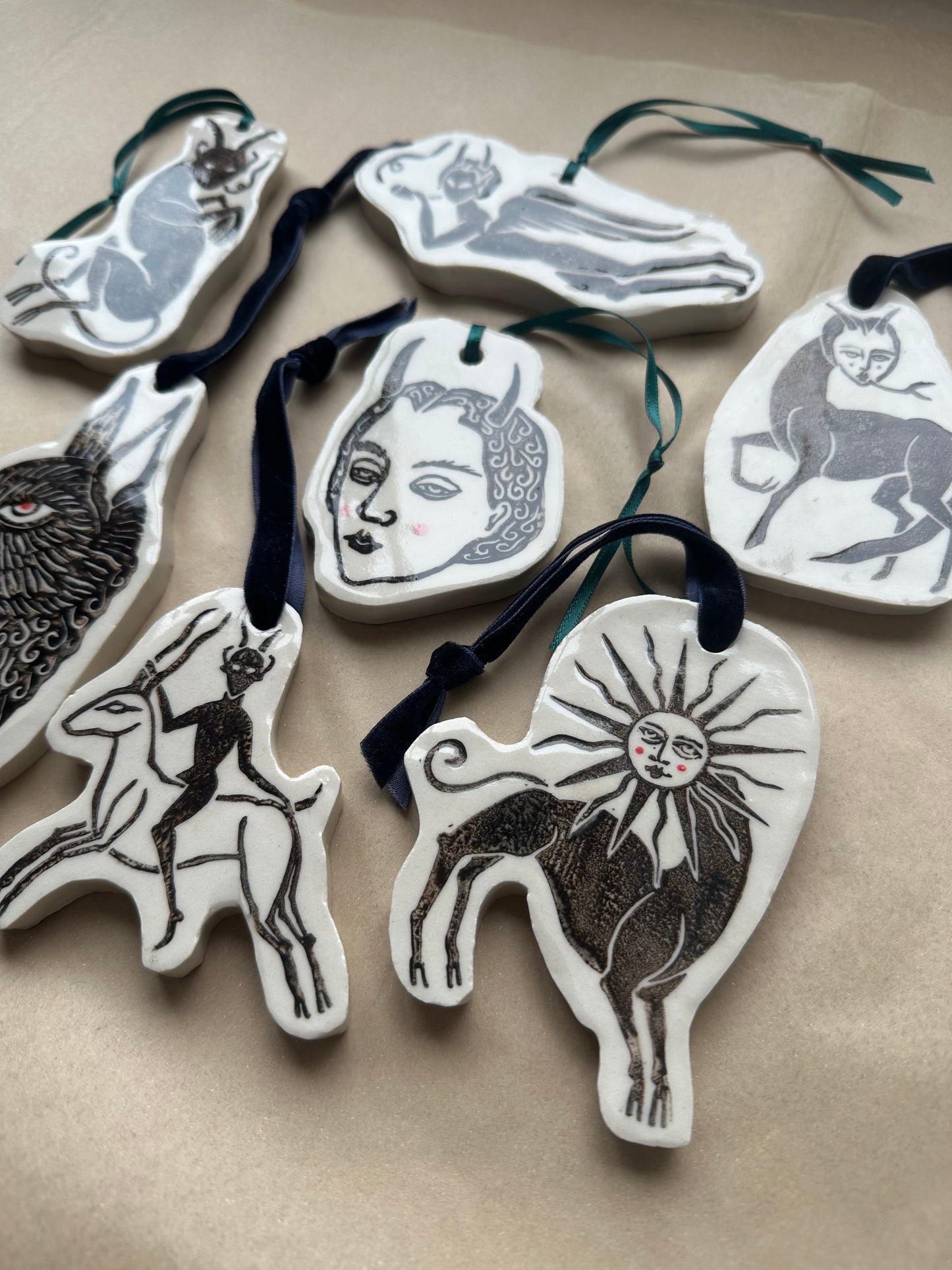 Set of Any 3 - Ceramic Ornaments