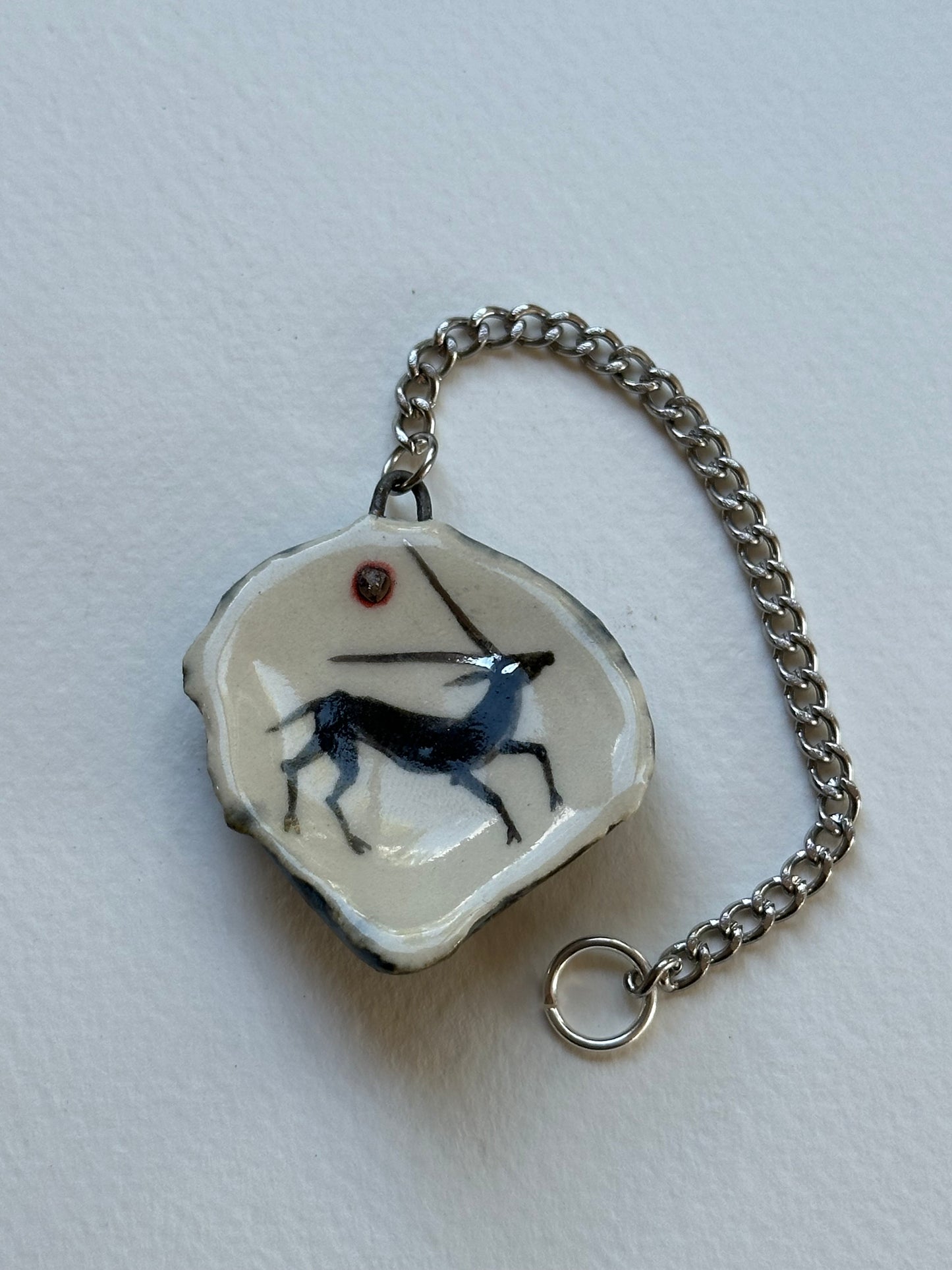 Silver Antlers - Shell Charm