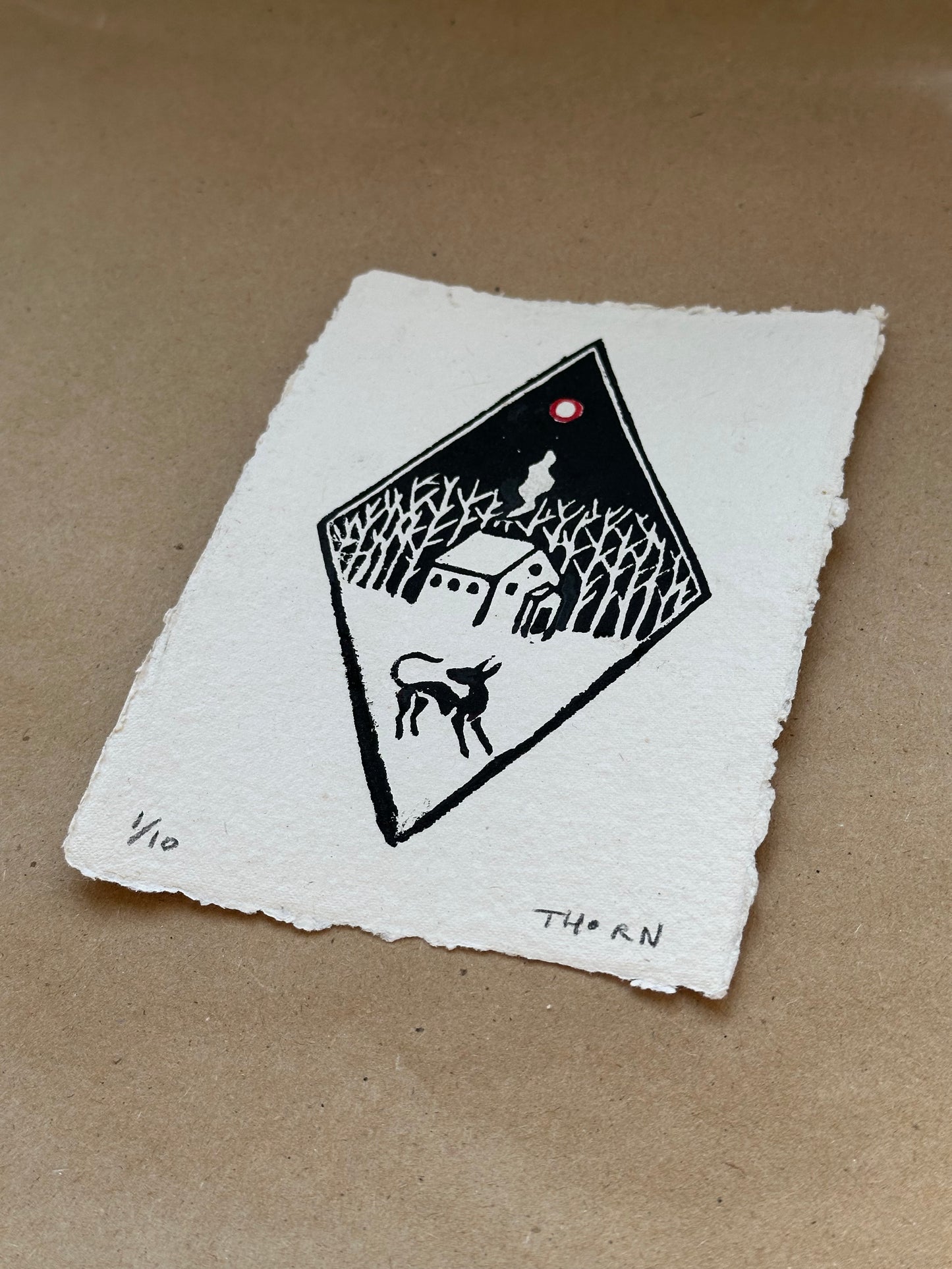 The Red Moon and the Wolf ~ Print