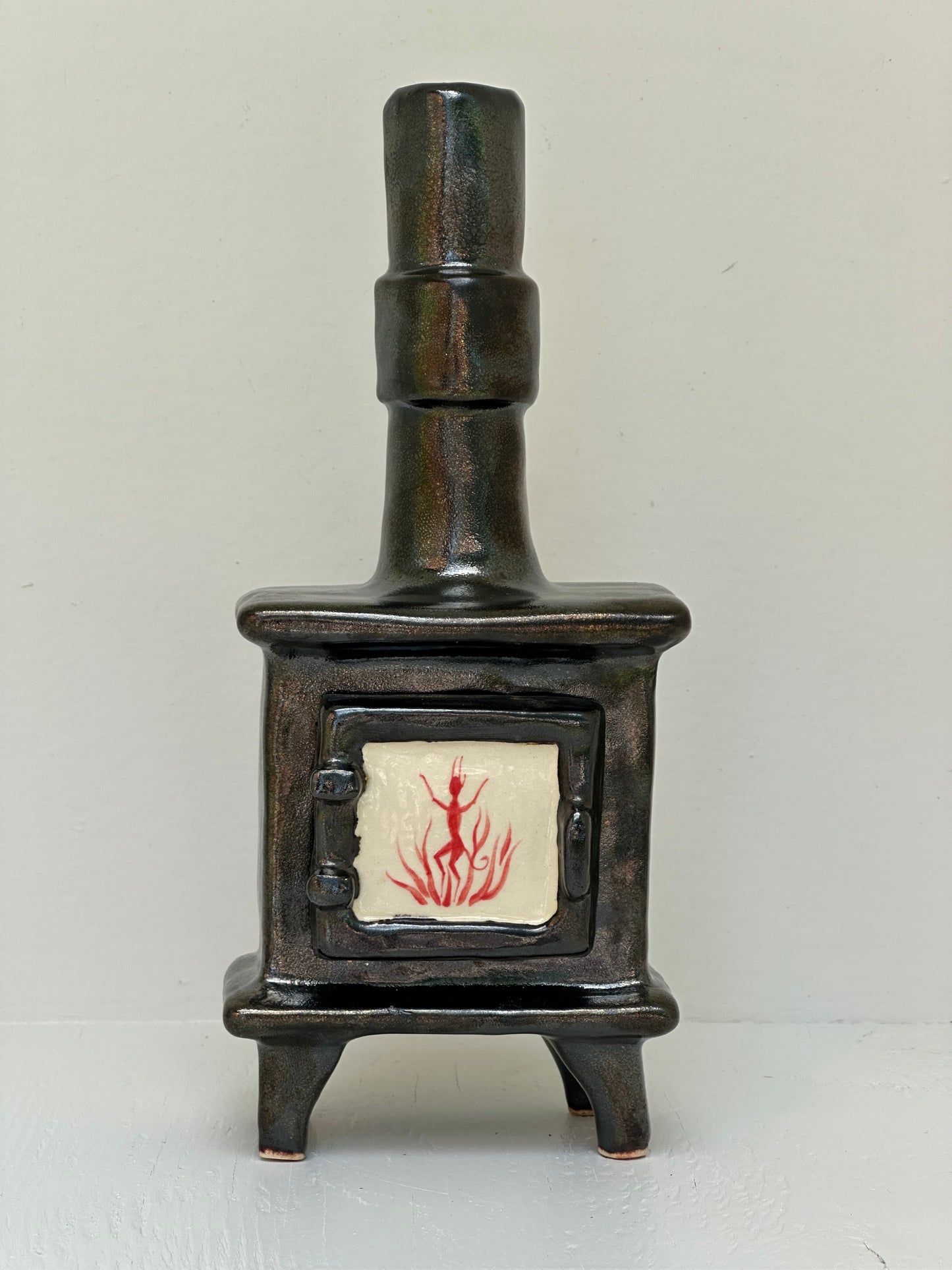 Ceramic Wood Stove - Incense Burner