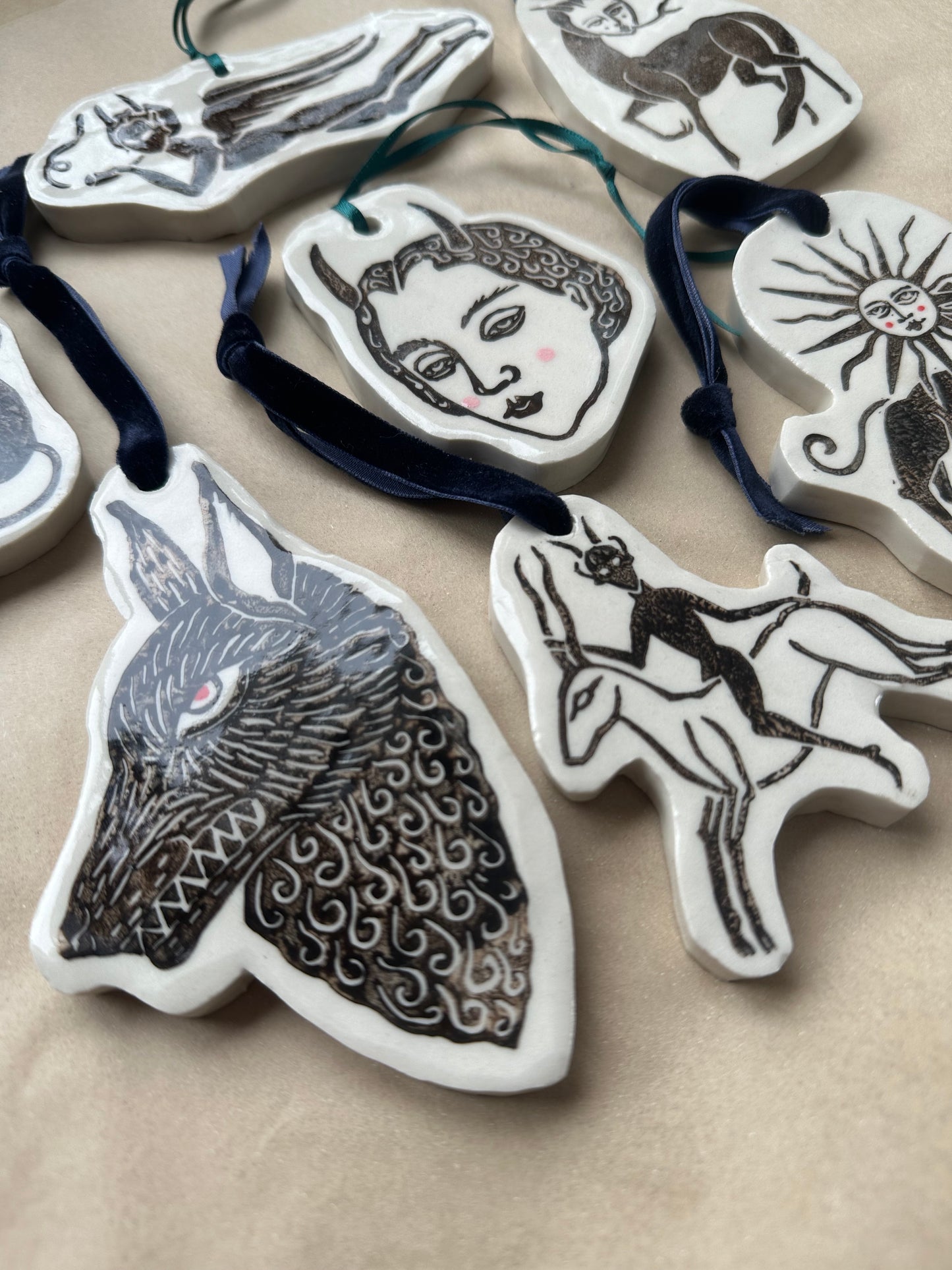 Set of Any 3 - Ceramic Ornaments