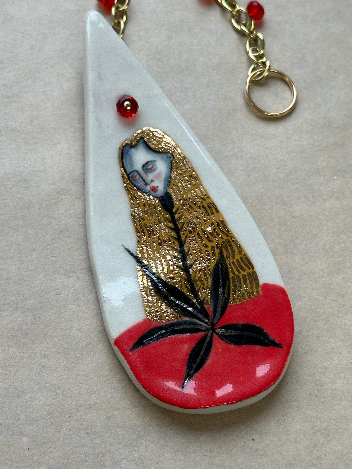 Mother Flower - Ceramic Wall Charm