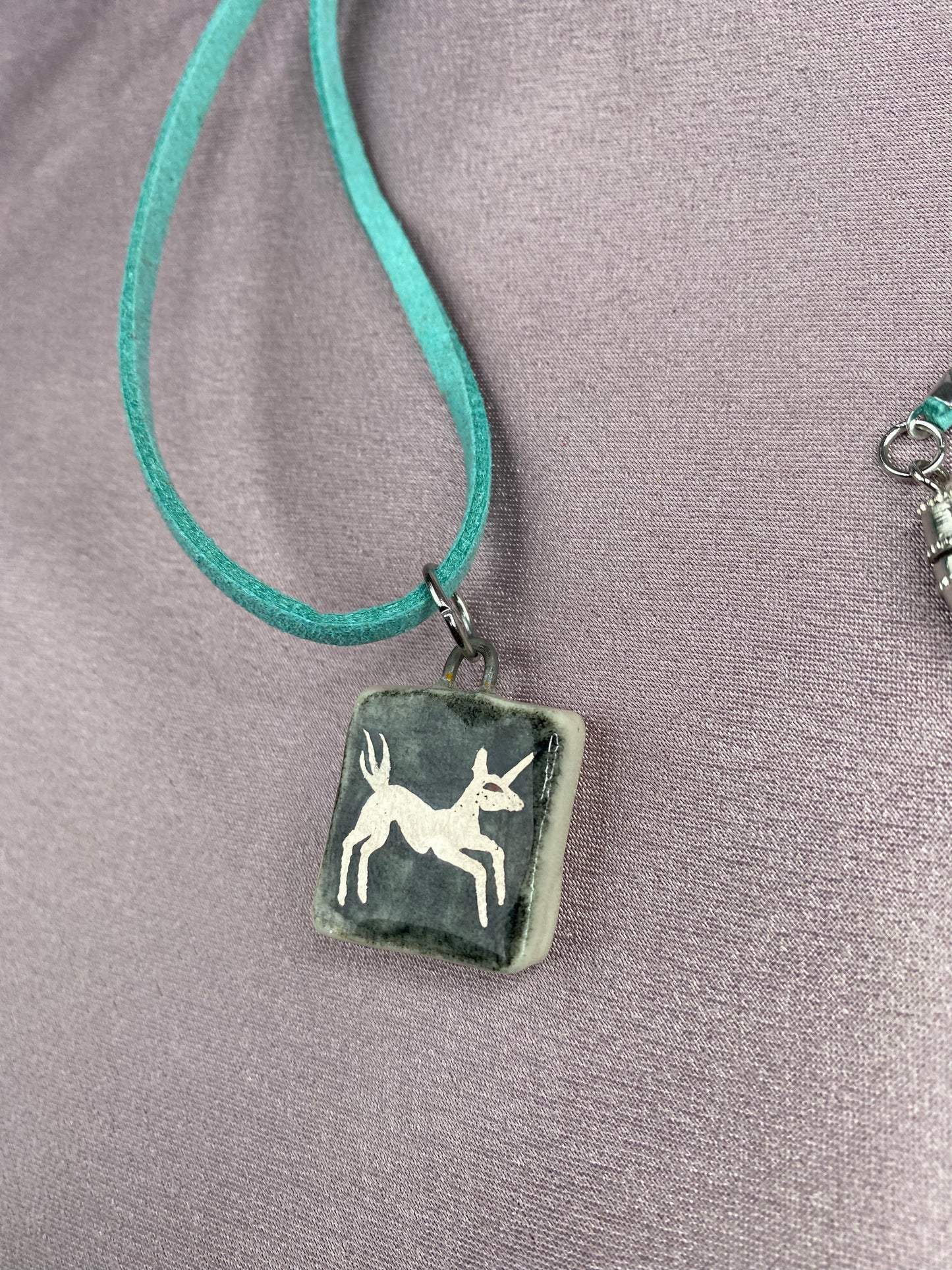 Silver Unicorn - Charm necklace
