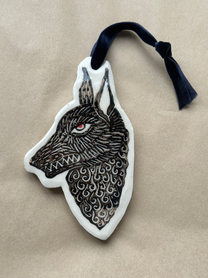 Wolf - Ceramic Ornament