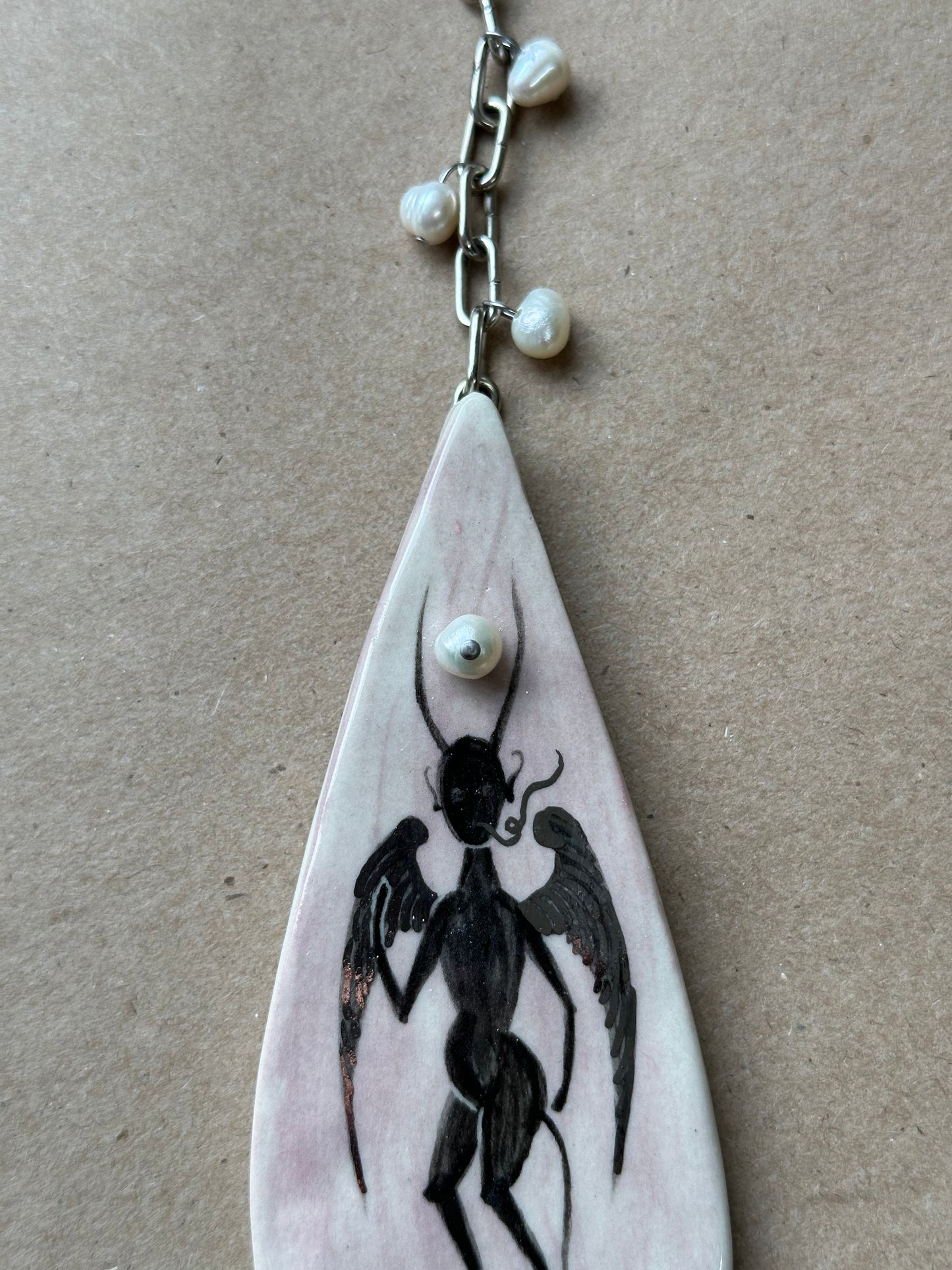 Fallen Angel - Ceramic Wall Charm