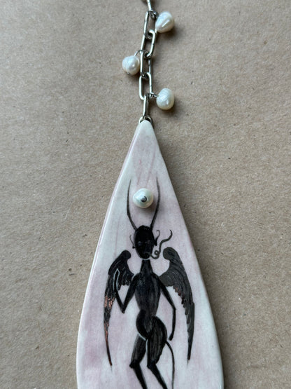 Fallen Angel - Ceramic Wall Charm