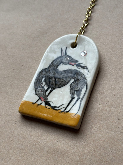 Dinner Time - Ceramic Wall Charm