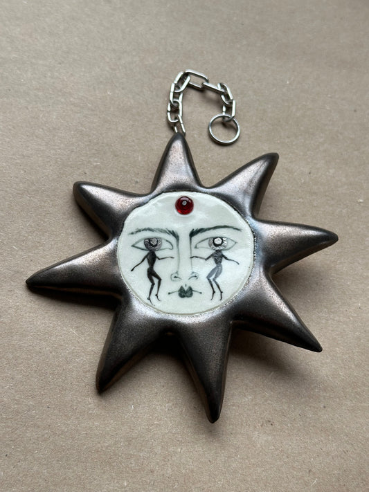 Twin Sun - Ceramic Wall Charm