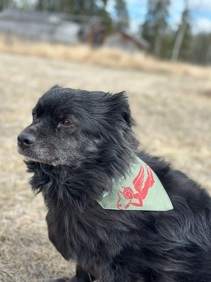 100% Angel Bandana - Moss green