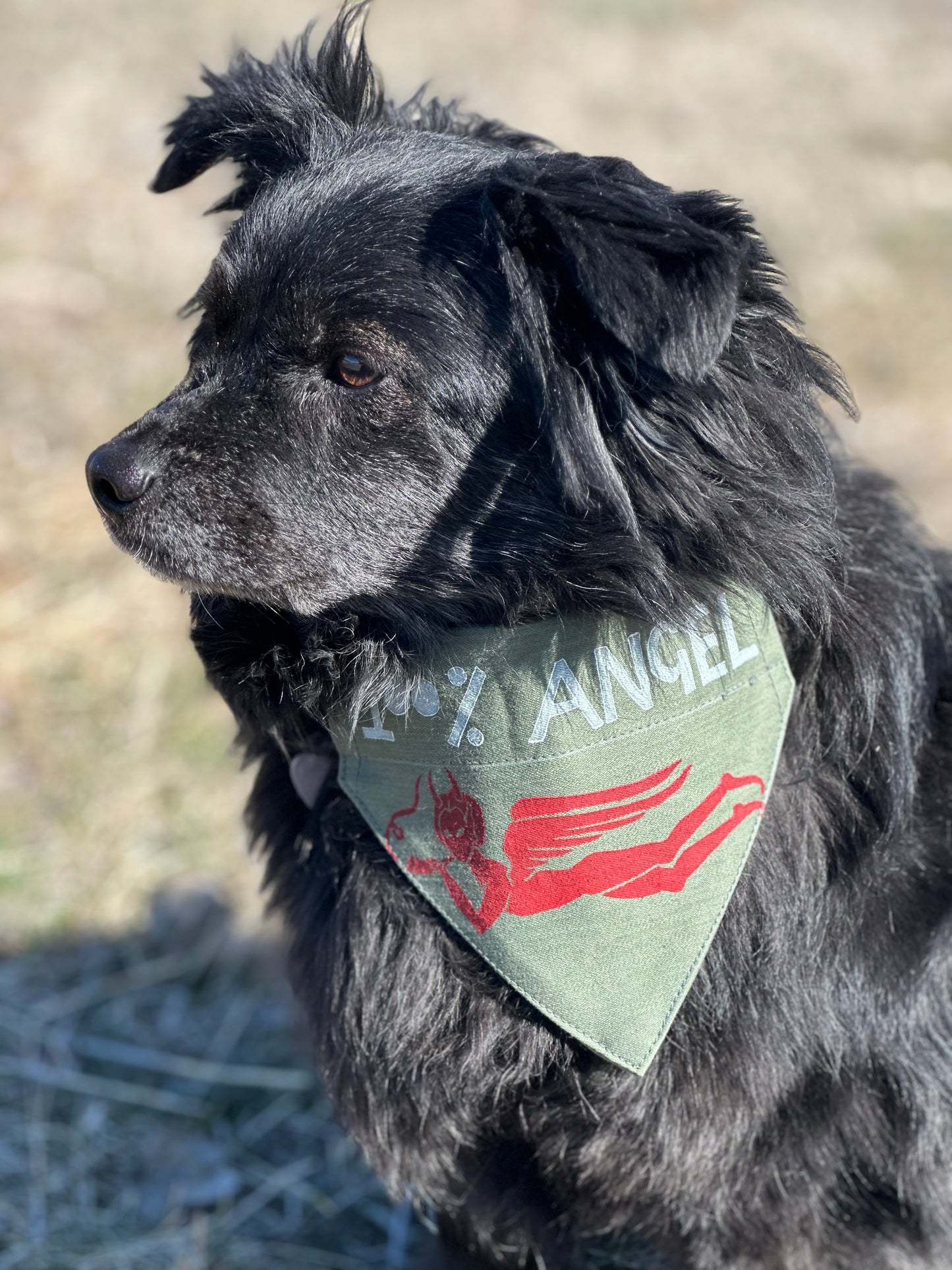 100% Angel Bandana - Moss green