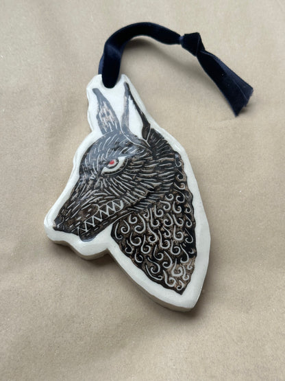 Wolf - Ceramic Ornament