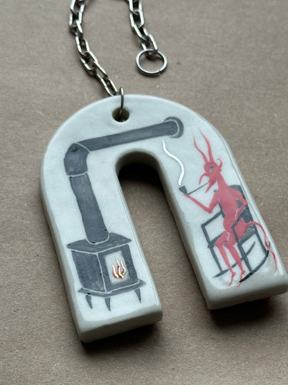 Devils Day Off - Ceramic Wall Charm