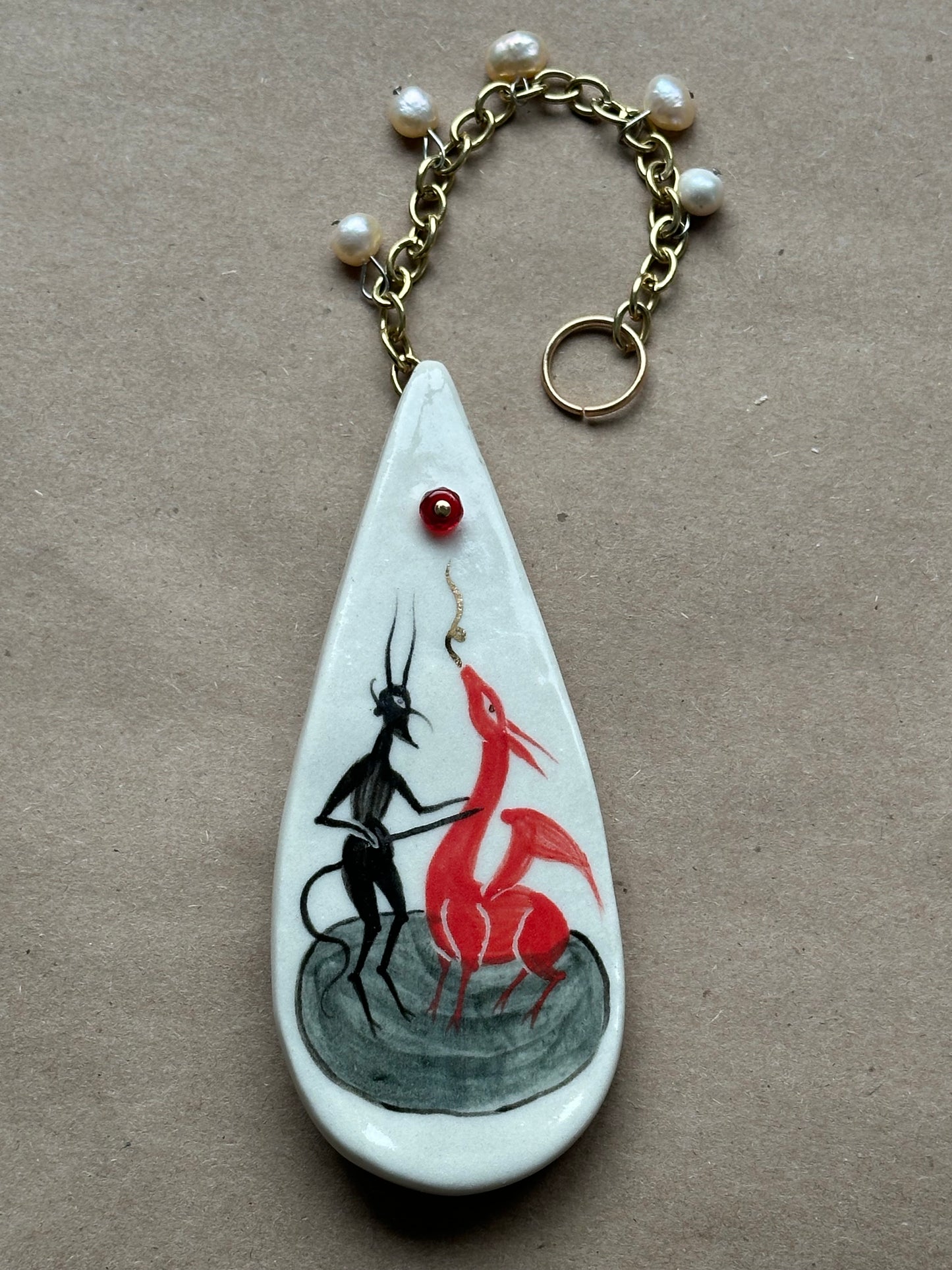 Dragon Slayer - Ceramic Wall Charm