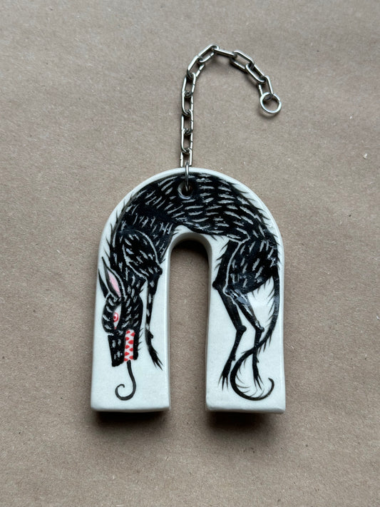 Wayward Wolf - Ceramic Wall Charm