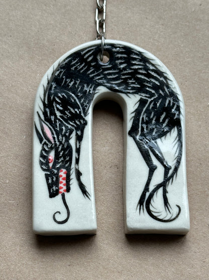 Wayward Wolf - Ceramic Wall Charm