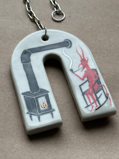 Devils Day Off - Ceramic Wall Charm