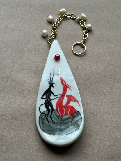 Dragon Slayer - Ceramic Wall Charm