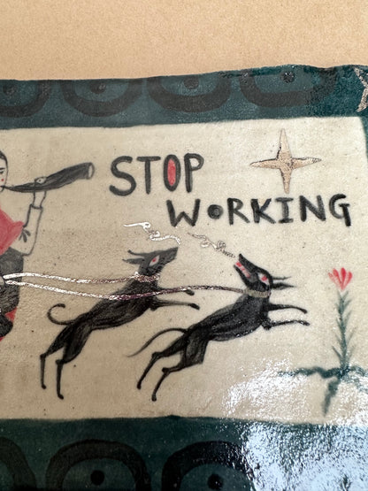 Stop Working - Rolling Rug