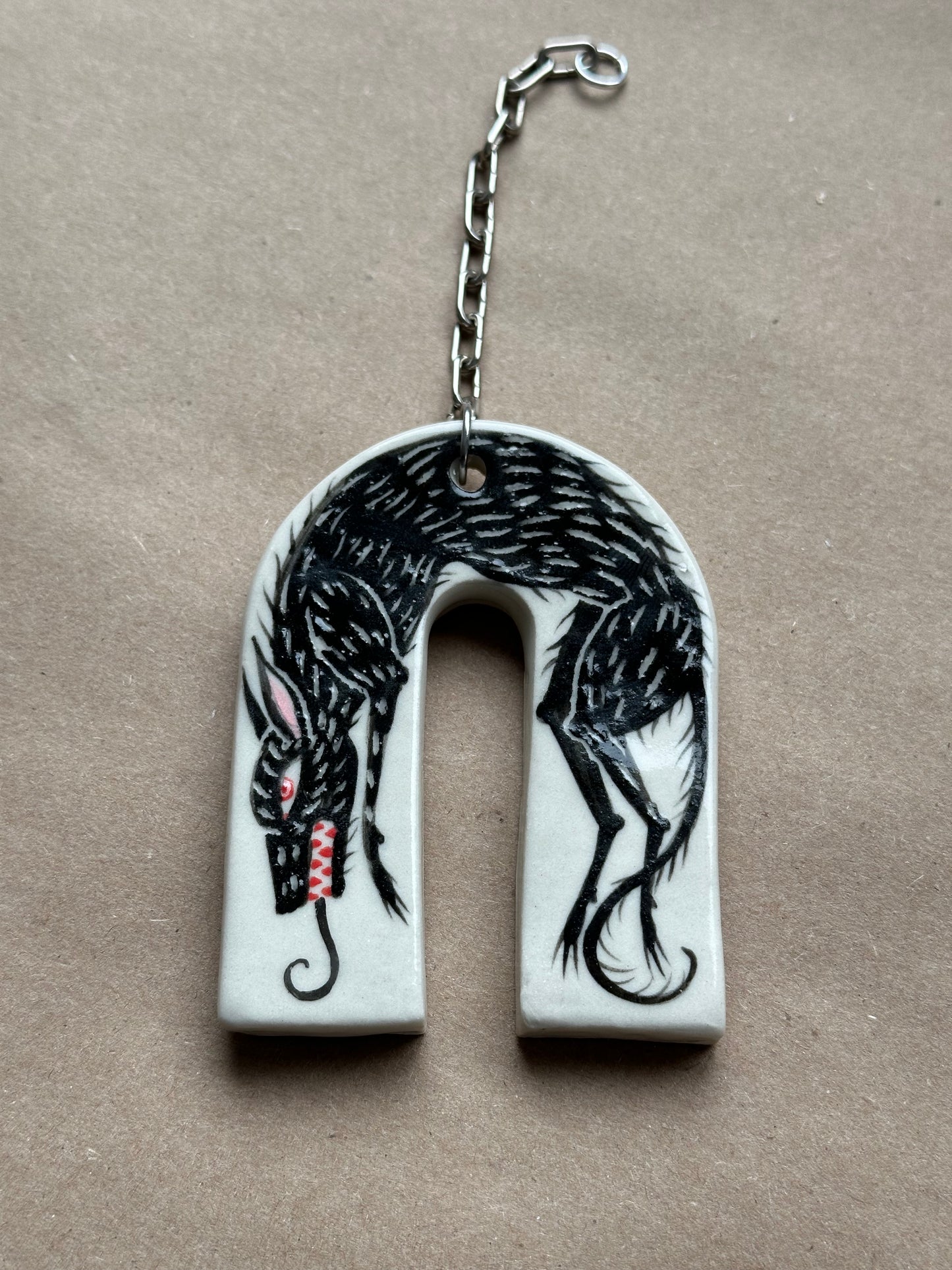 Wayward Wolf - Ceramic Wall Charm