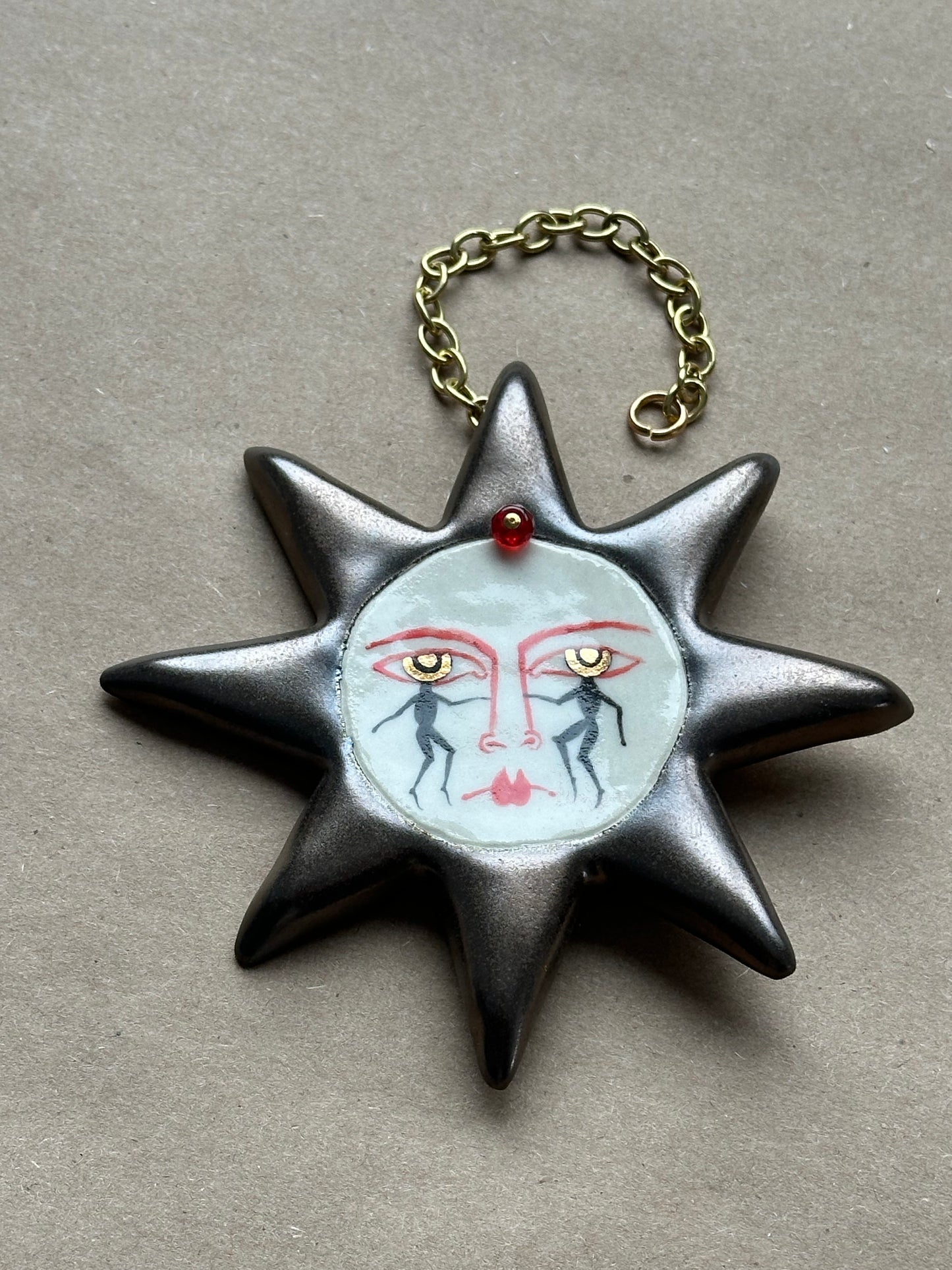 Twin Sun - Ceramic Wall Charm