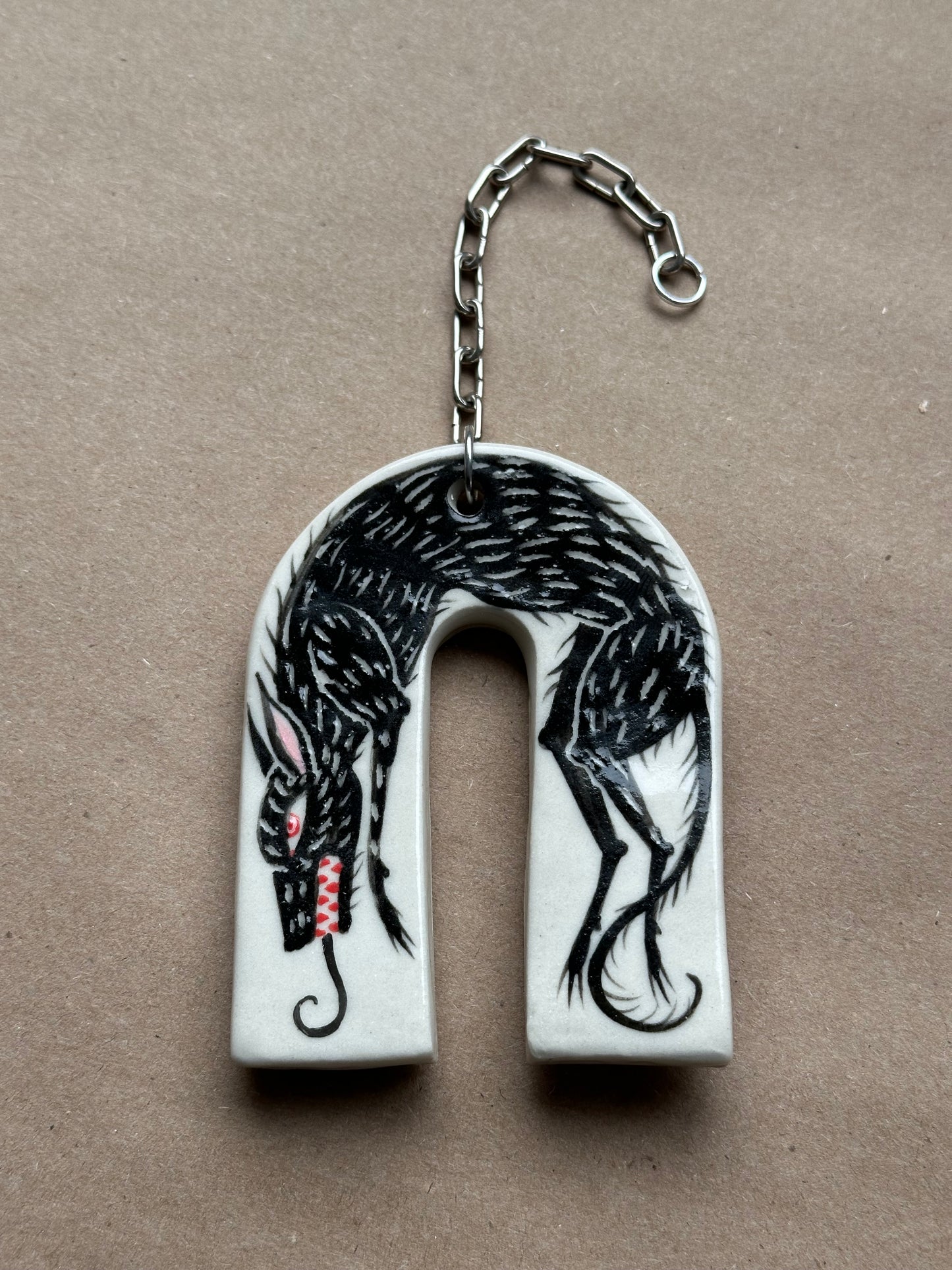 Wayward Wolf - Ceramic Wall Charm