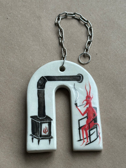 Devils Day Off - Ceramic Wall Charm