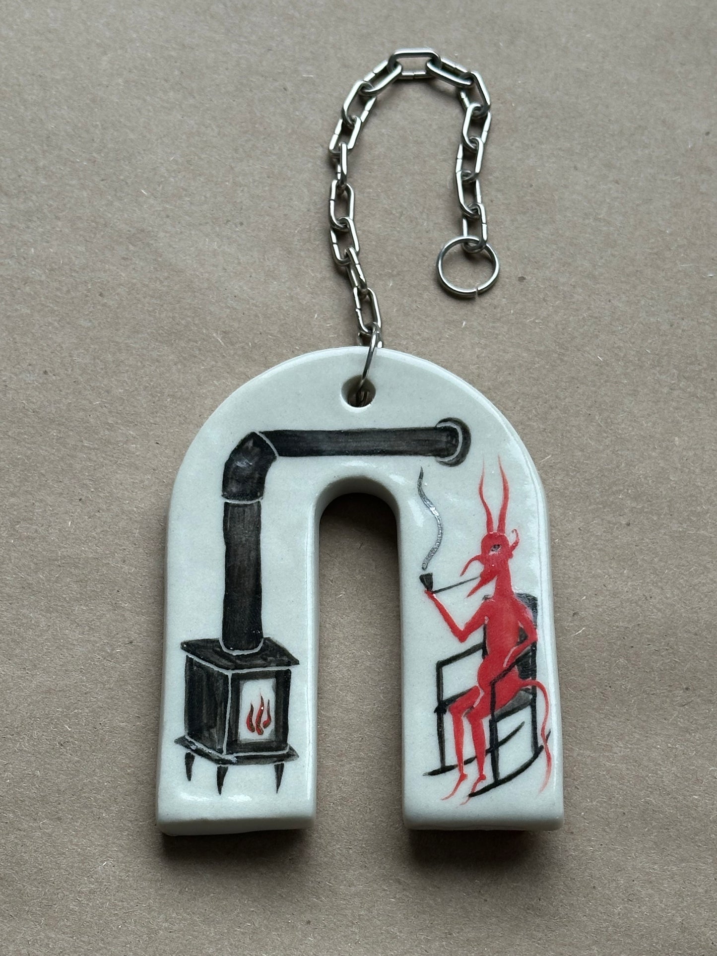 Devils Day Off - Ceramic Wall Charm