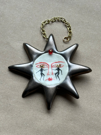 Twin Sun - Ceramic Wall Charm