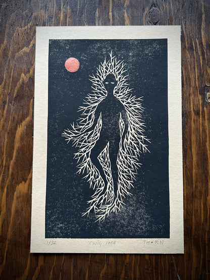 The Twig Imp - Block Print