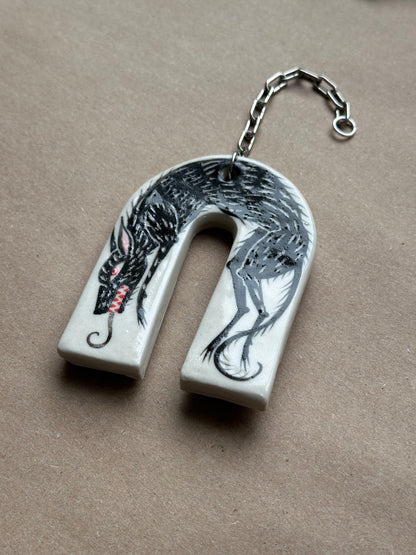 Wayward Wolf - Ceramic Wall Charm