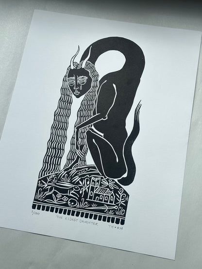 The Eldest Daughter - Block Print