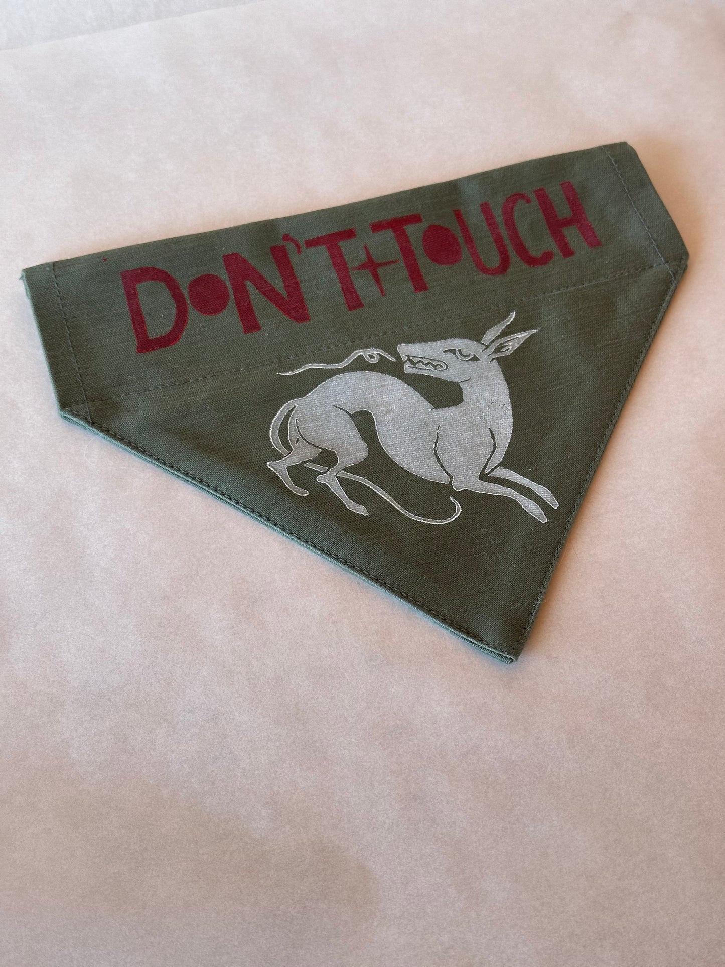 Dont Touch Bandana - Moss Green