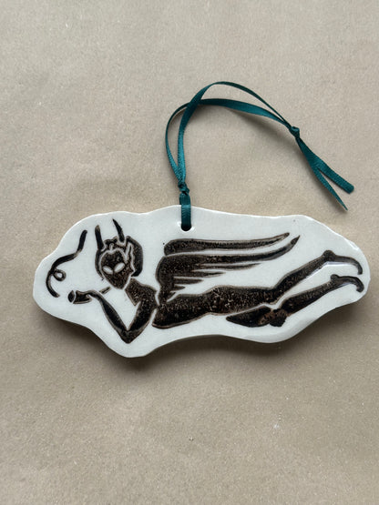 Fallen Angel - Ceramic Ornament