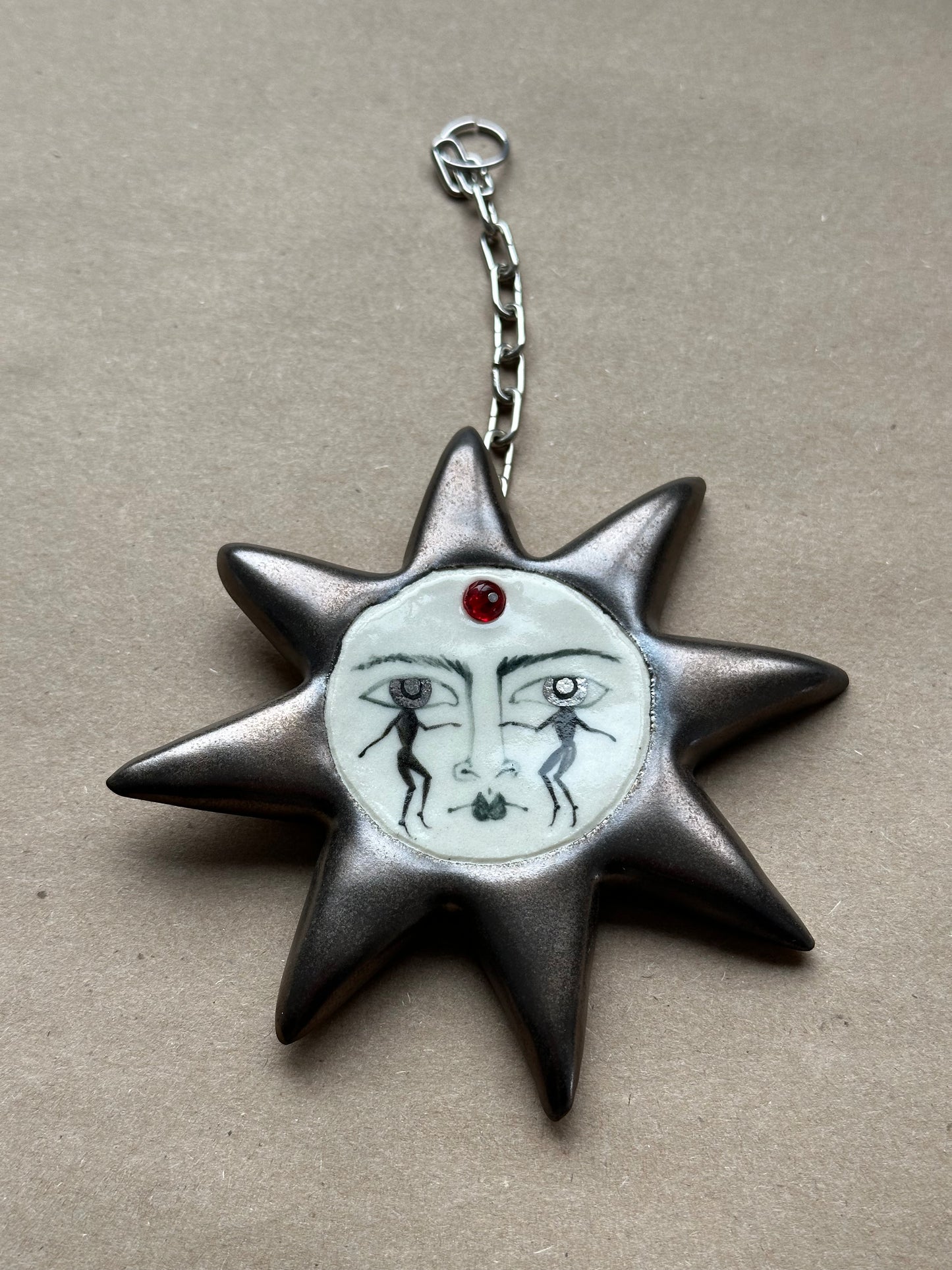 Twin Sun - Ceramic Wall Charm