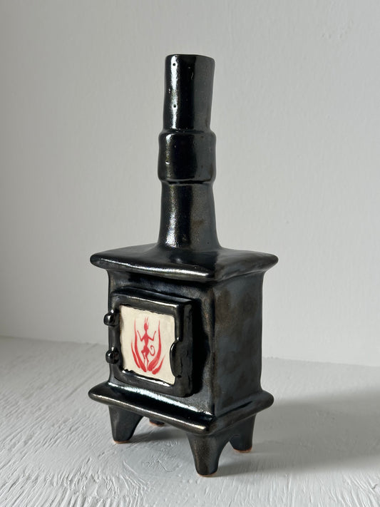 Ceramic Wood Stove - Incense Burner